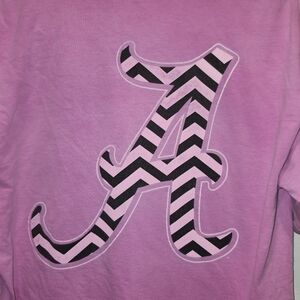 Women's Alabama Chevron Pink Short Sleeve Tee Size Medium 100% Cotton